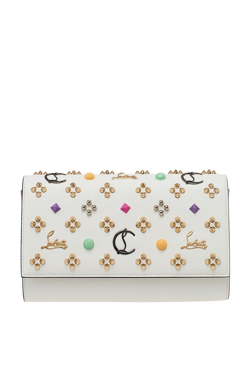 фото Кожаный клатч с шипами Paloma Clutch Christian louboutin