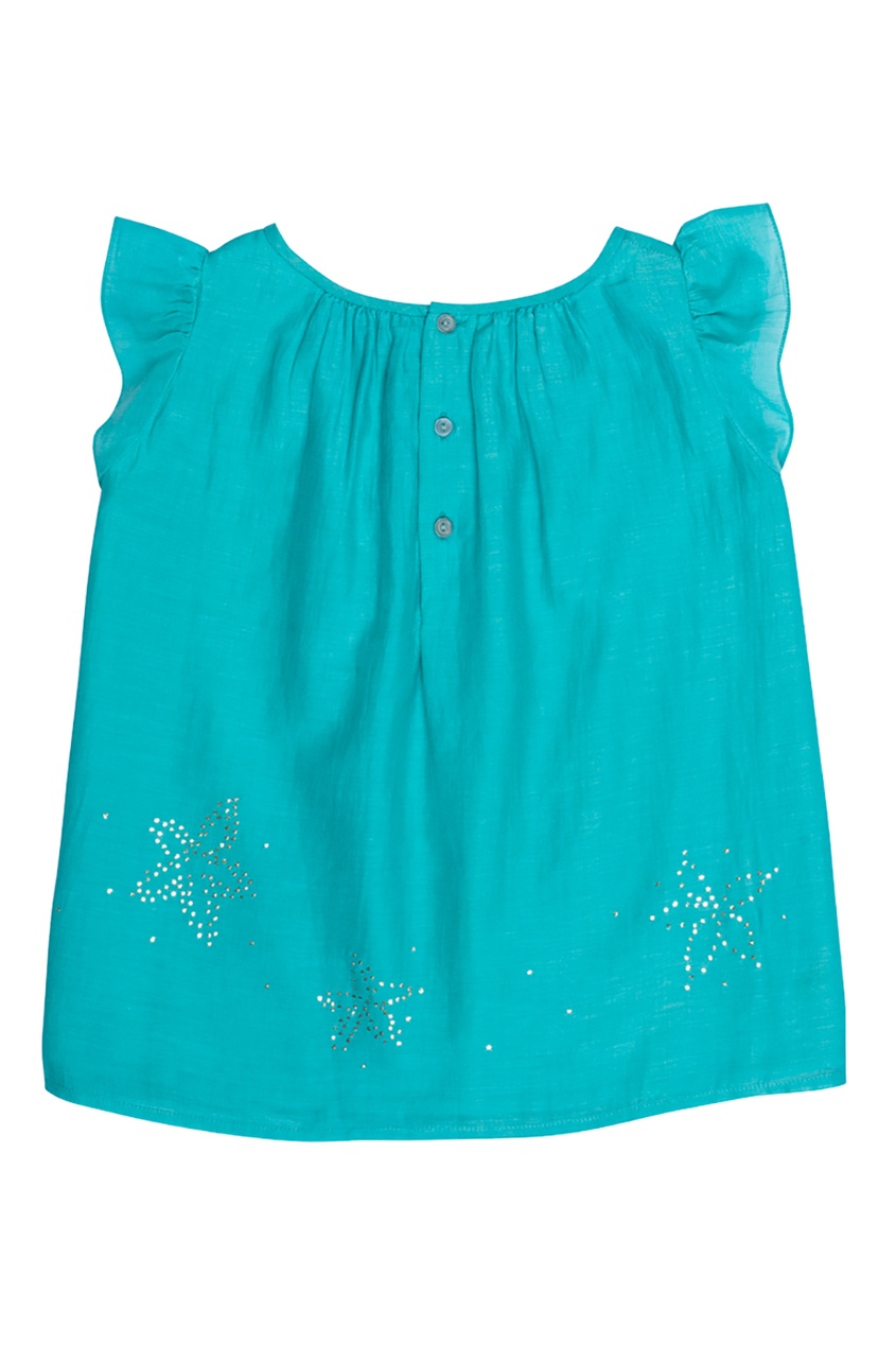 

Блузка CATARINA из хлопка и шелка, Бирюзовый