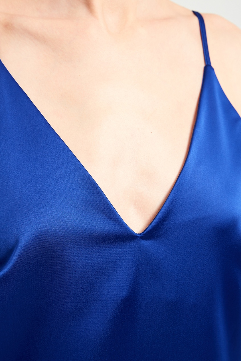 фото Платье-комбинация из синего атласа Artem krivda