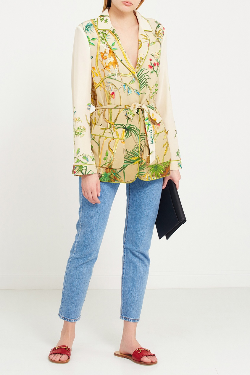 Жакет с цветочным принтом