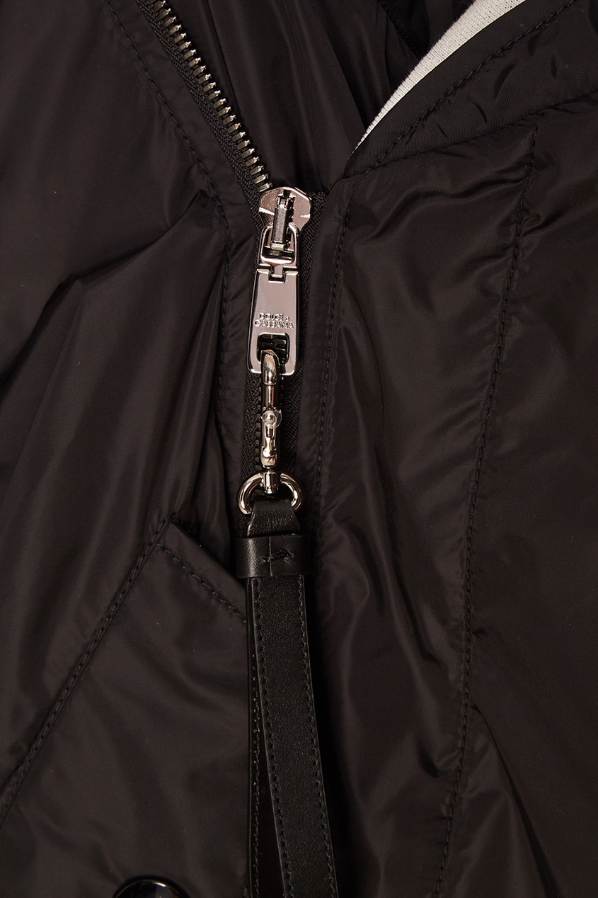 фото Черная куртка-бомбер с логотипом dolce&gabbana