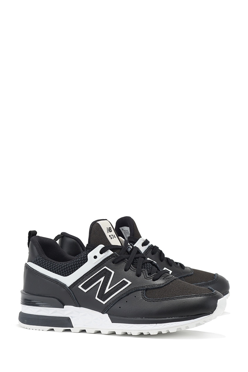 Черные кожаные кроссовки 574