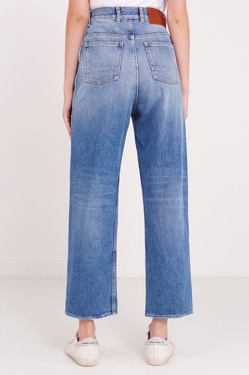 фото Прямые голубые джинсы с потертостями Golden goose deluxe brand