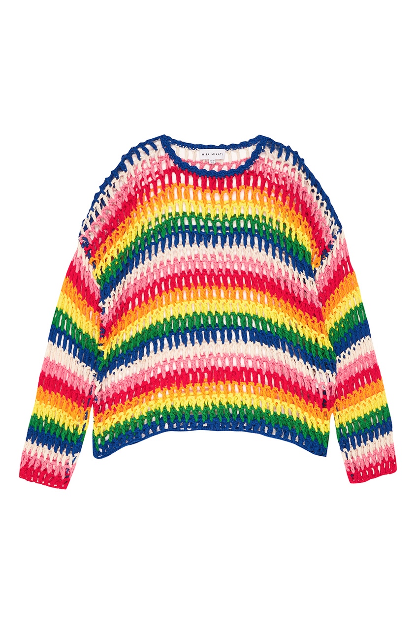 

Разноцветный ажурный джемпер, Multicolor, Разноцветный ажурный джемпер
