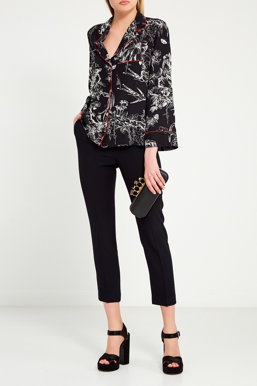 Черный кожаный клатч Knuckle