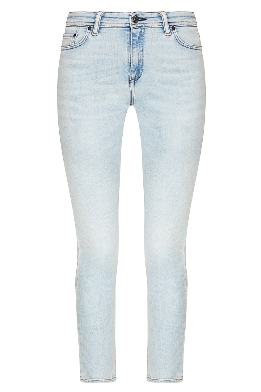 фото Голубые выбеленные джинсы-скинни acne studios