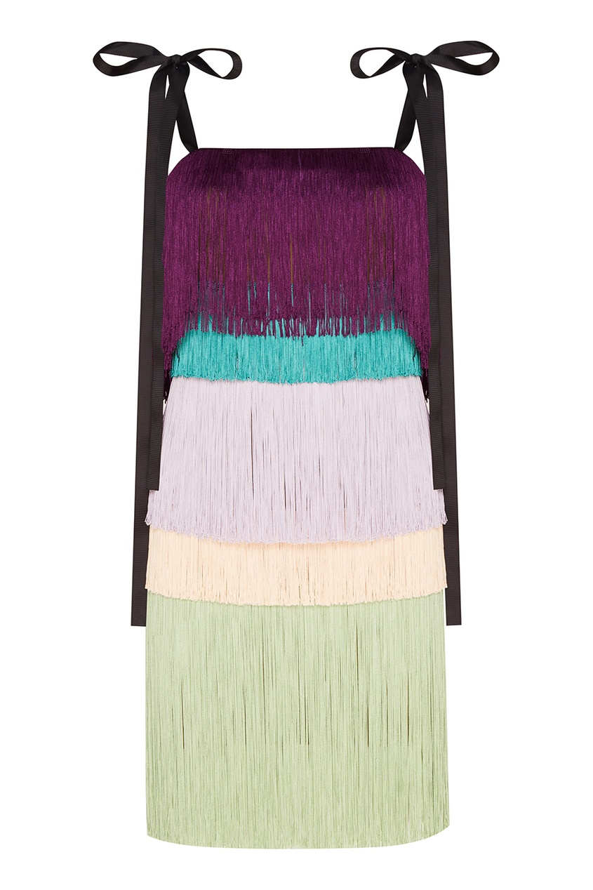 Платье с бахромой "Крокус"