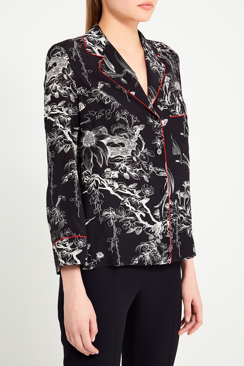 Шелковая блузка с принтом
