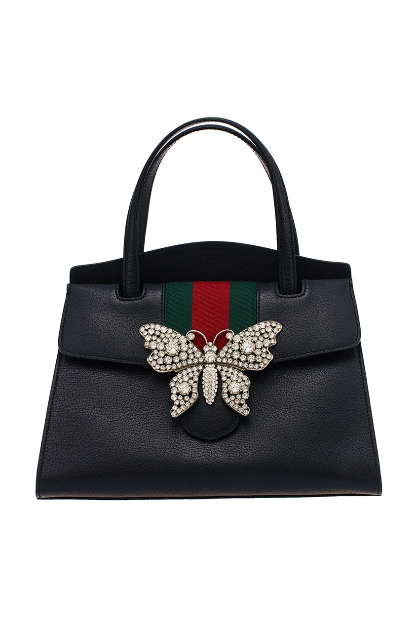 

Сумка с бабочкой из кристаллов Gucci Totem, Черный