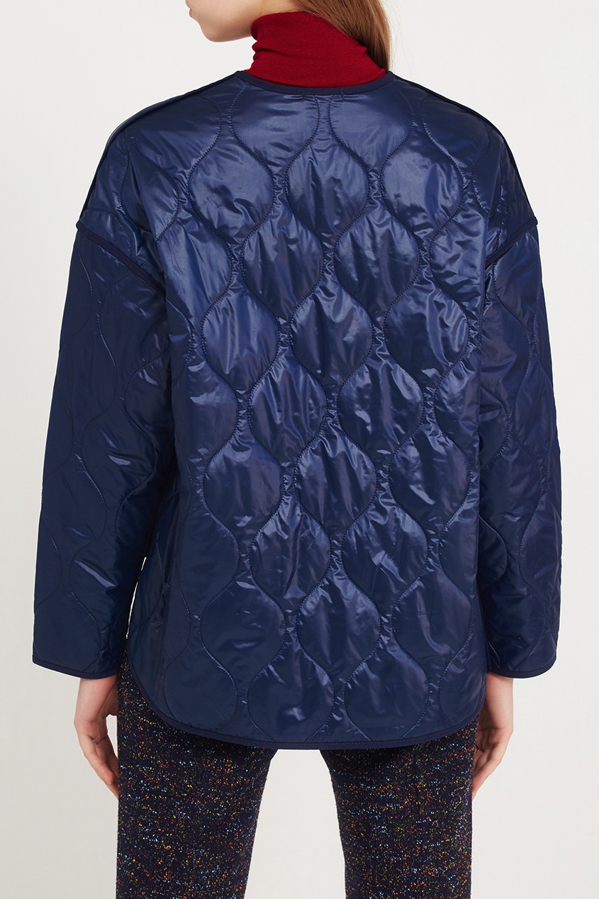 фото Синяя двусторонняя куртка на молнии novaya