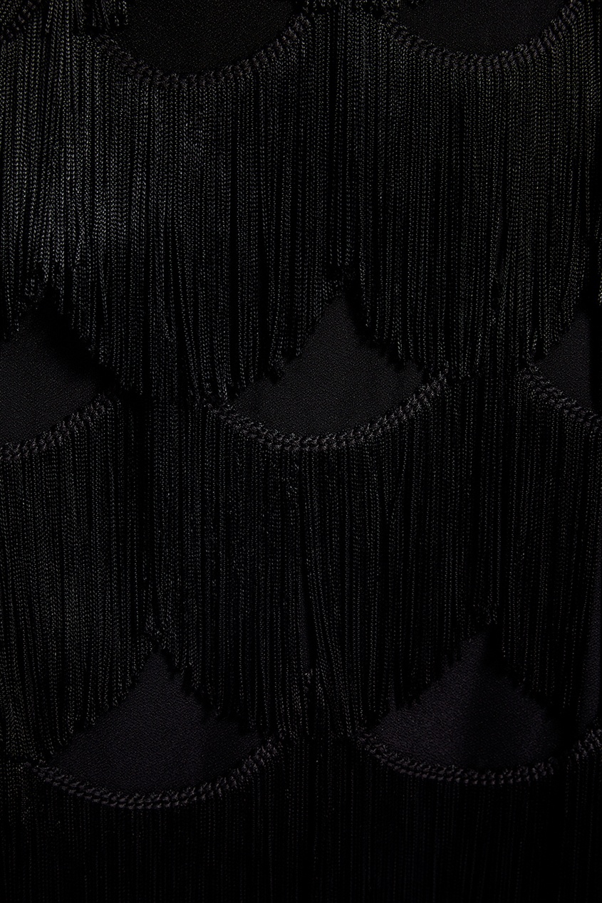 фото Черное платье с бахромой The marc jacobs