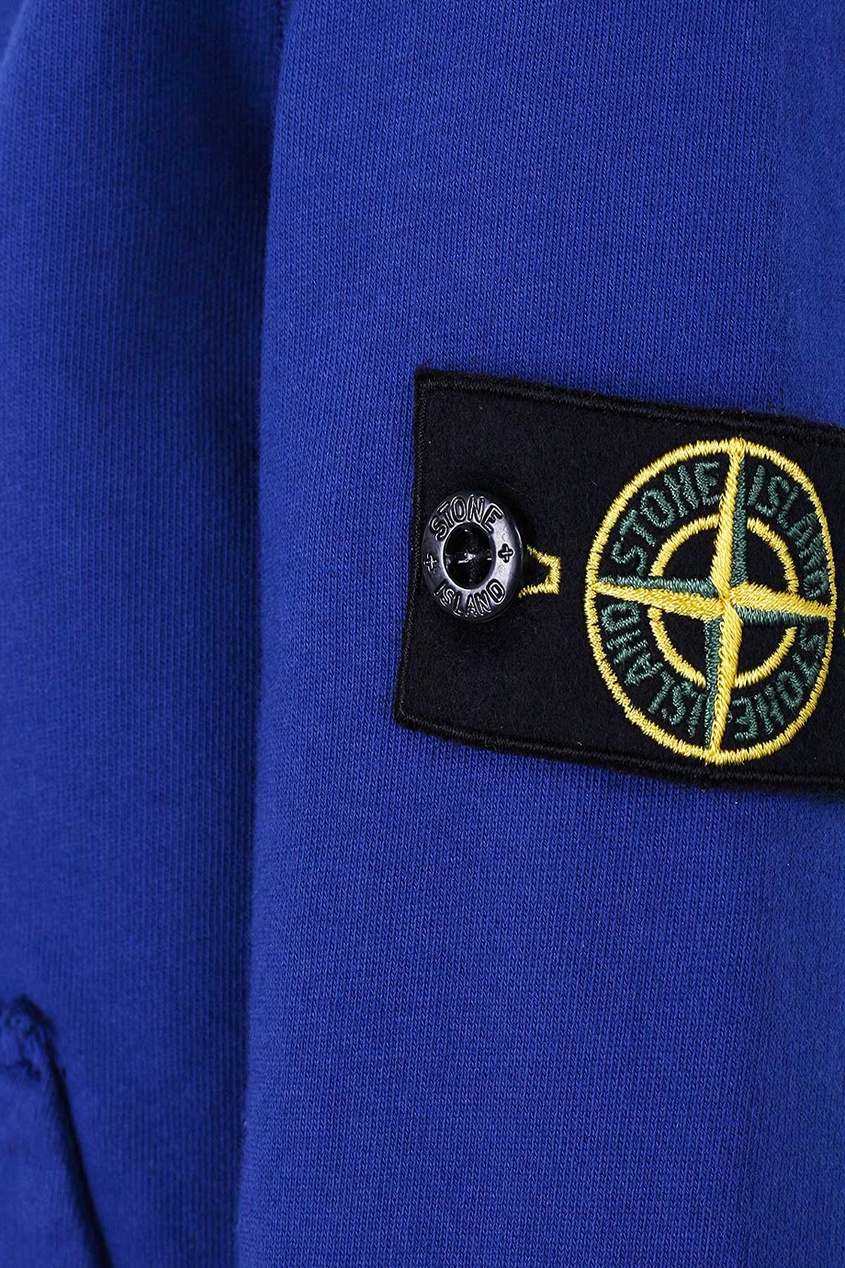 фото Худи синего цвета с нашивкой stone island kids