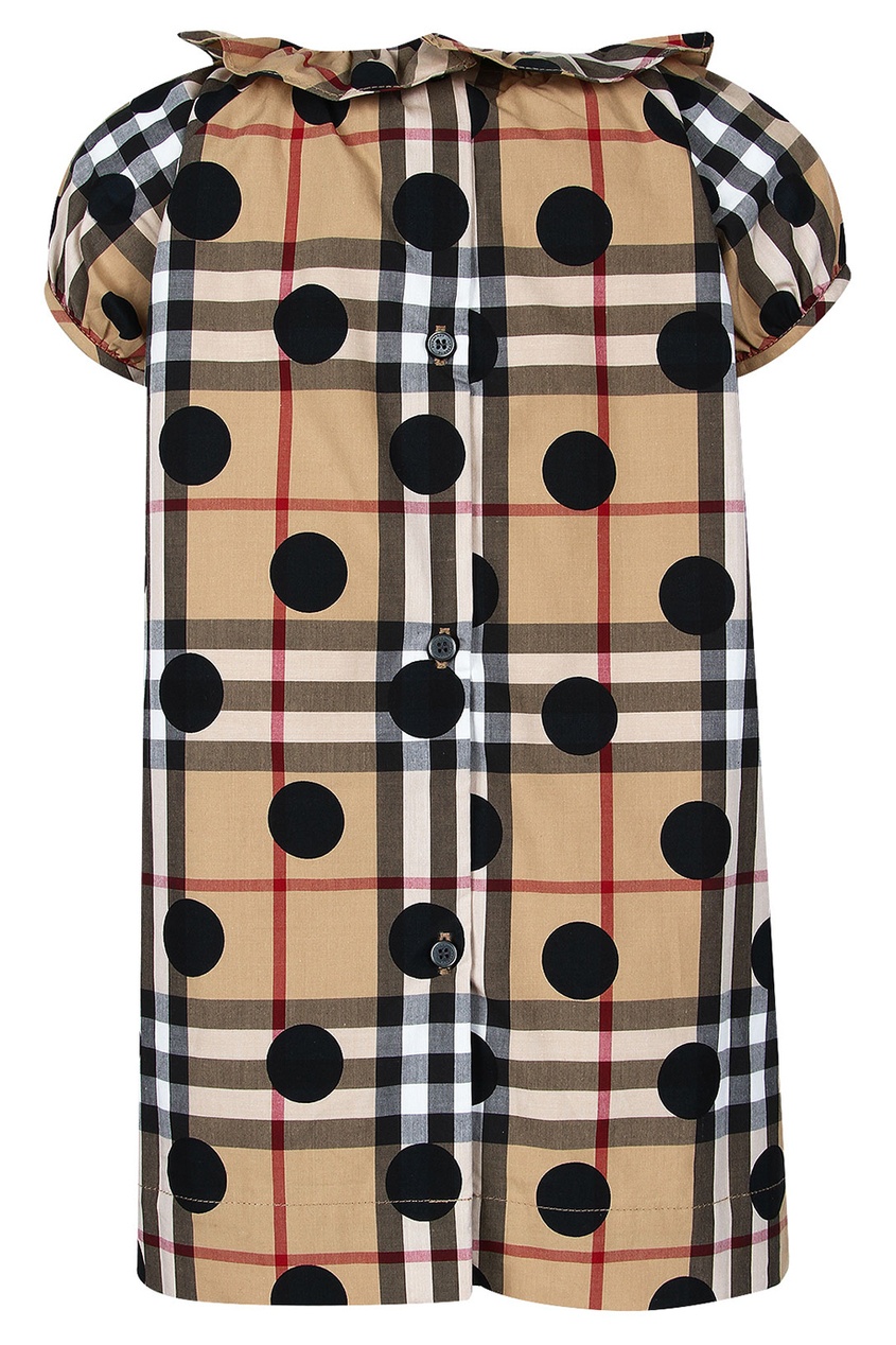 фото Платье с оборкой на воротнике burberry kids