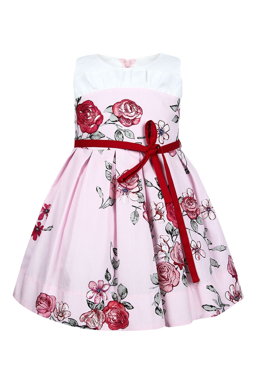 фото Хлопковое платье с цветочным принтом simonetta mini