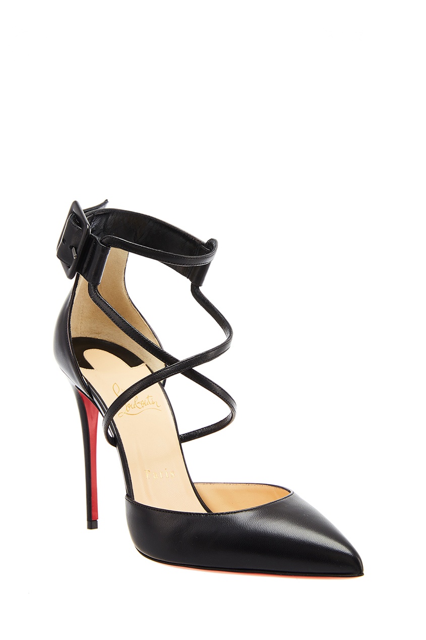 фото Черные кожаные туфли Suzanna 100 Christian louboutin