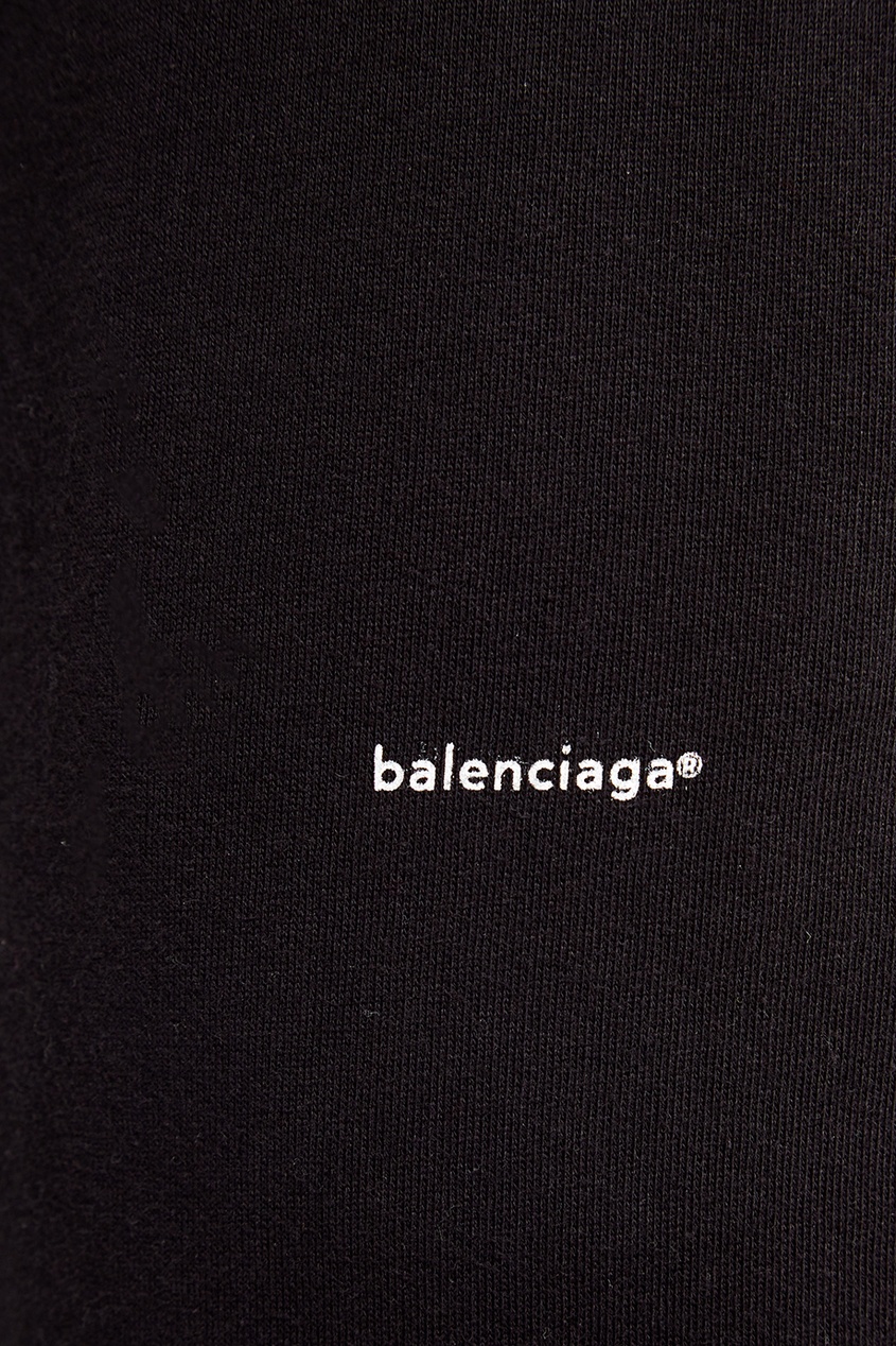 фото Черные брюки из хлопкового трикотажа balenciaga