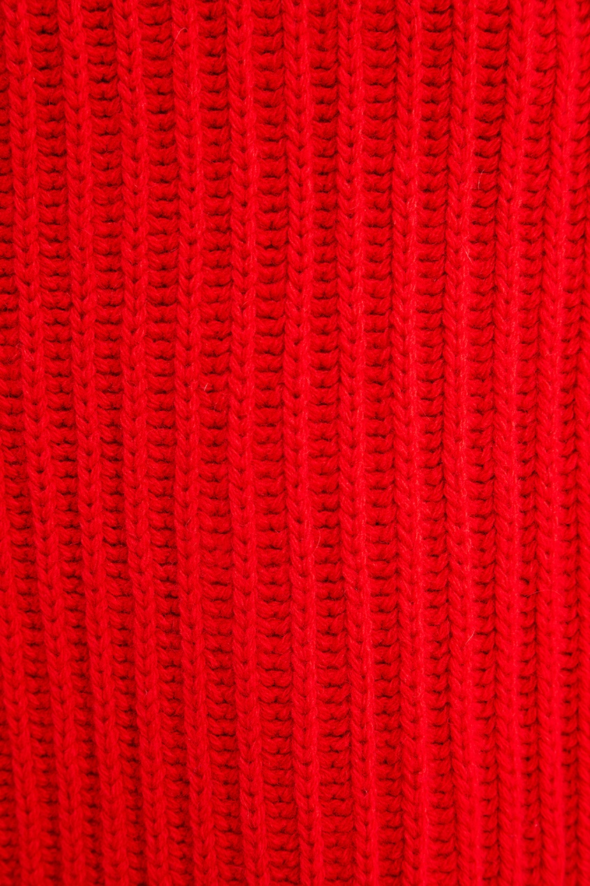 фото Красный шерстяной джемпер с кружевом Balenciaga