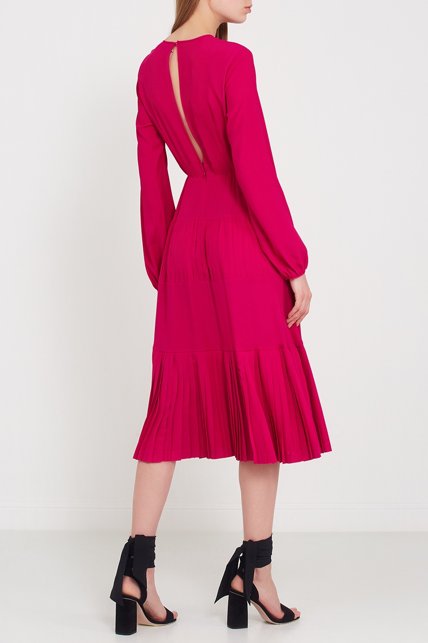 фото Розовое платье с плиссировкой no.21
