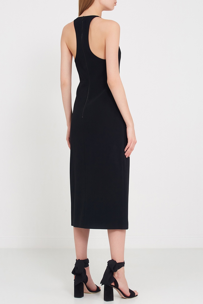фото Черное платье с асимметричным воланом david koma