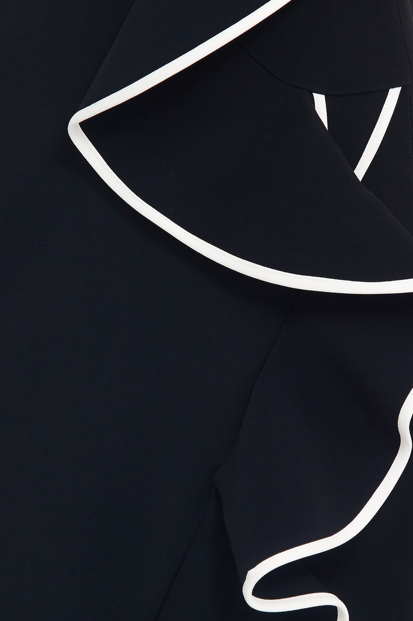 фото Черное платье с асимметричным воланом david koma