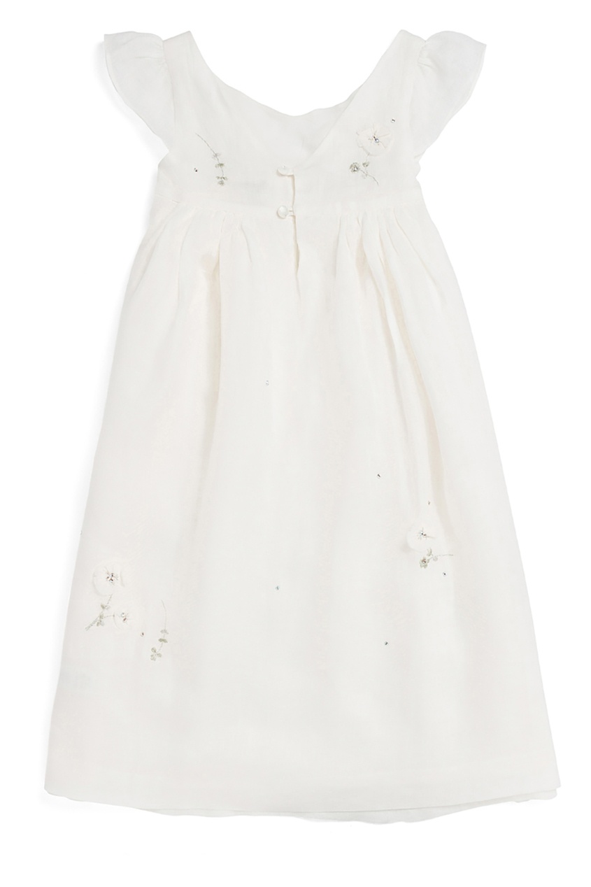 фото Белое льняное платье galante bonpoint