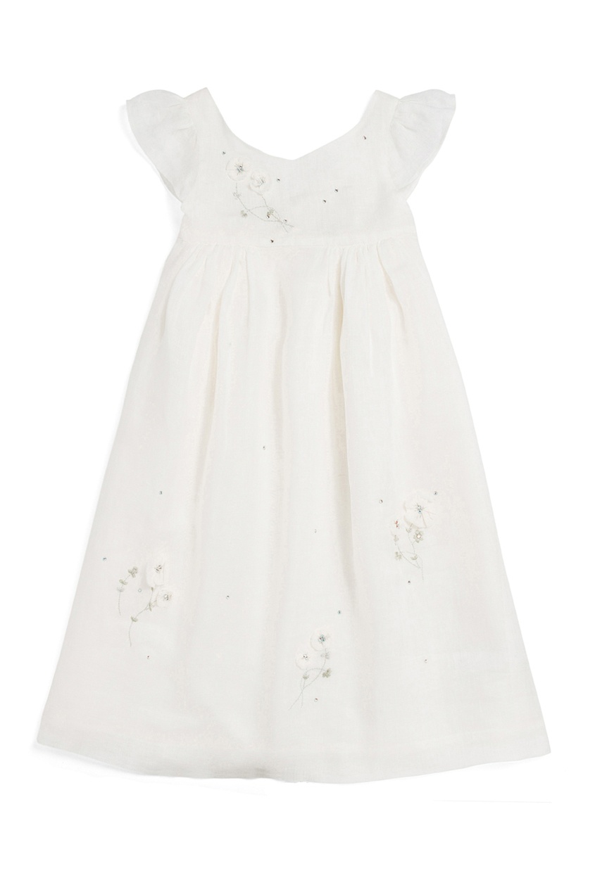 фото Белое льняное платье galante bonpoint