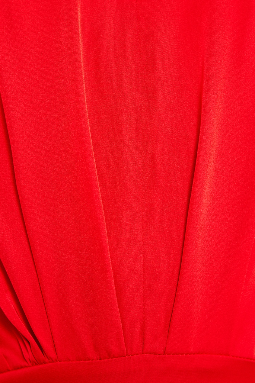 фото Красное платье с драпировками ли-лу
