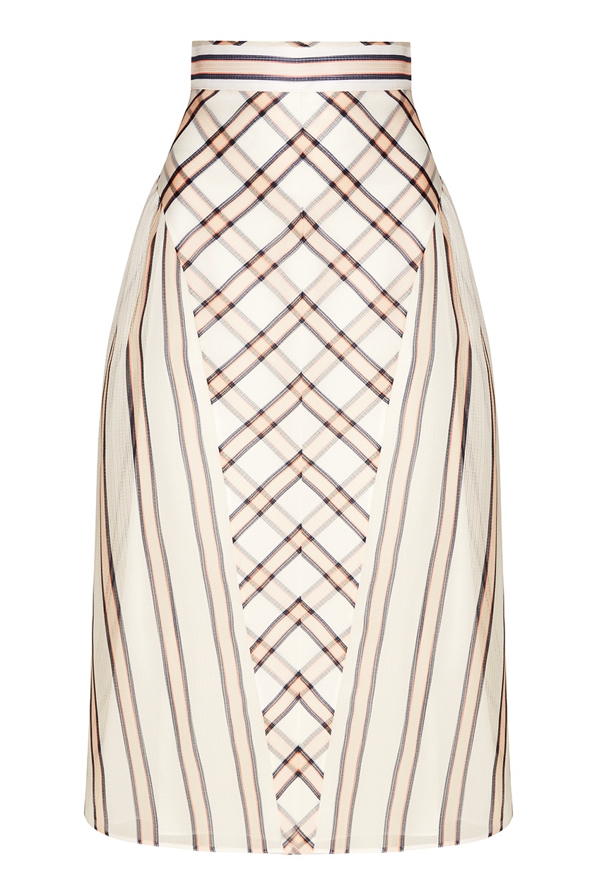 фото Комбинированная юбка со сборками fendi