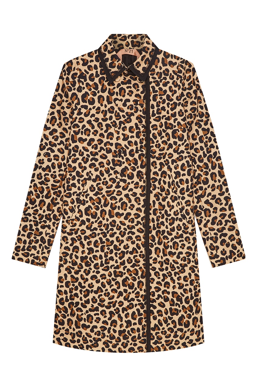 фото Хлопковое пальто с леопардовым принтом no.21