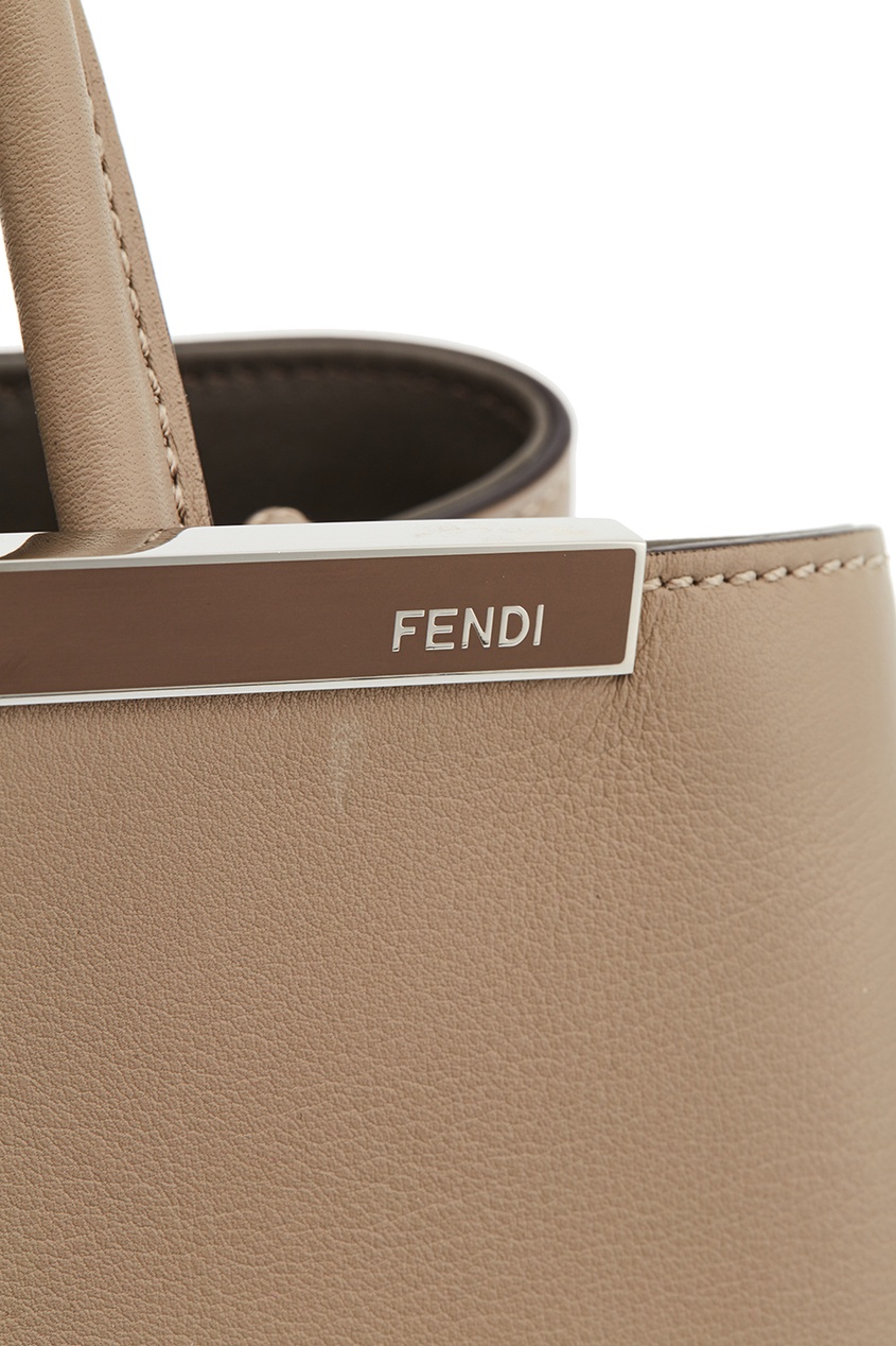 фото Бежевая сумка из кожи petit 2jours fendi