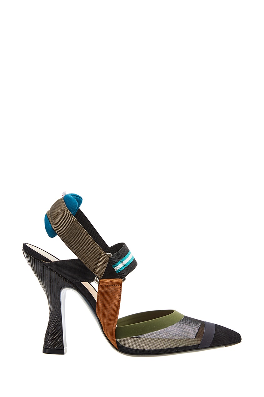 фото Комбинированные туфли с сеткой Fendi