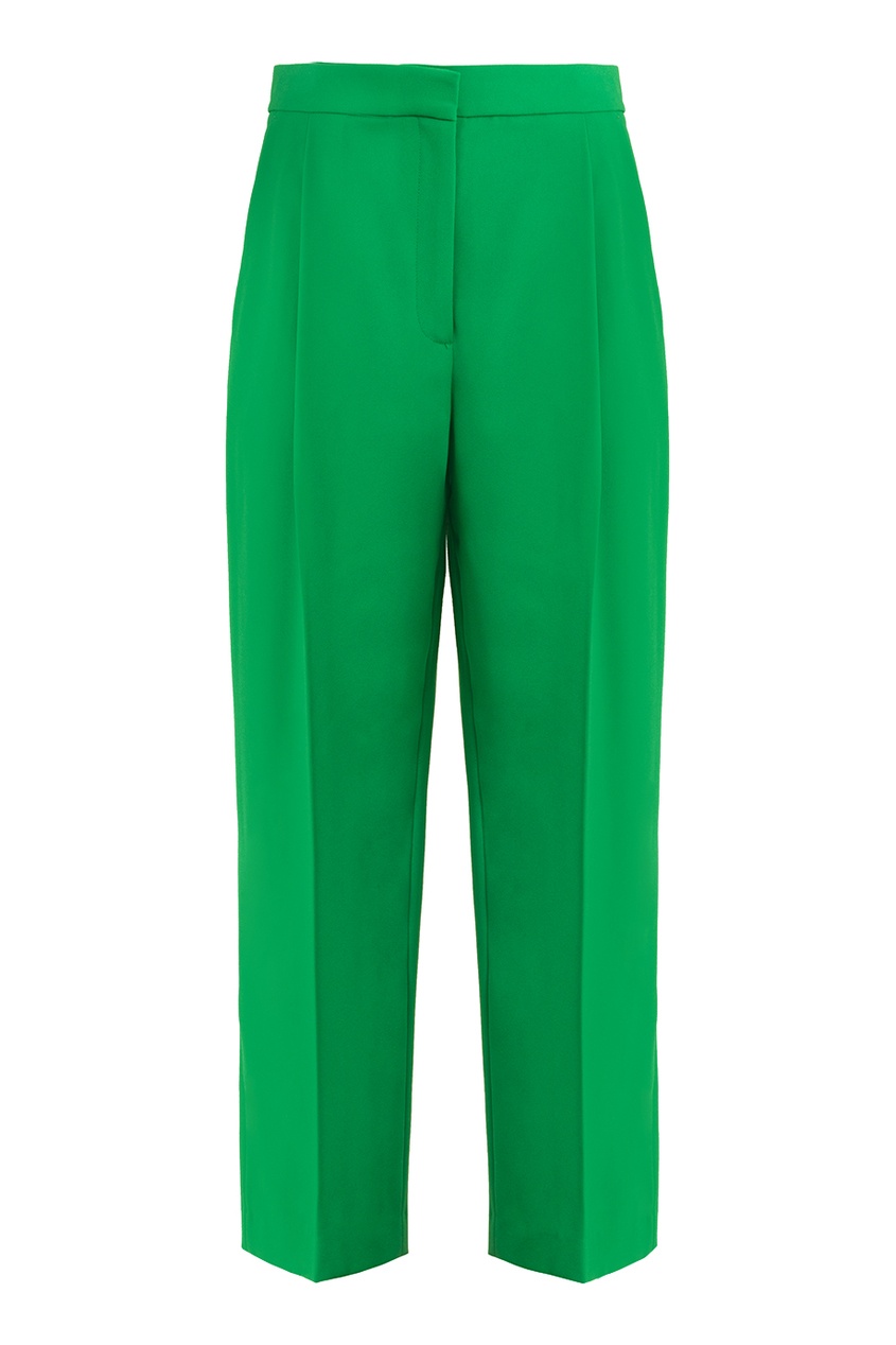 Широкие зеленые брюки