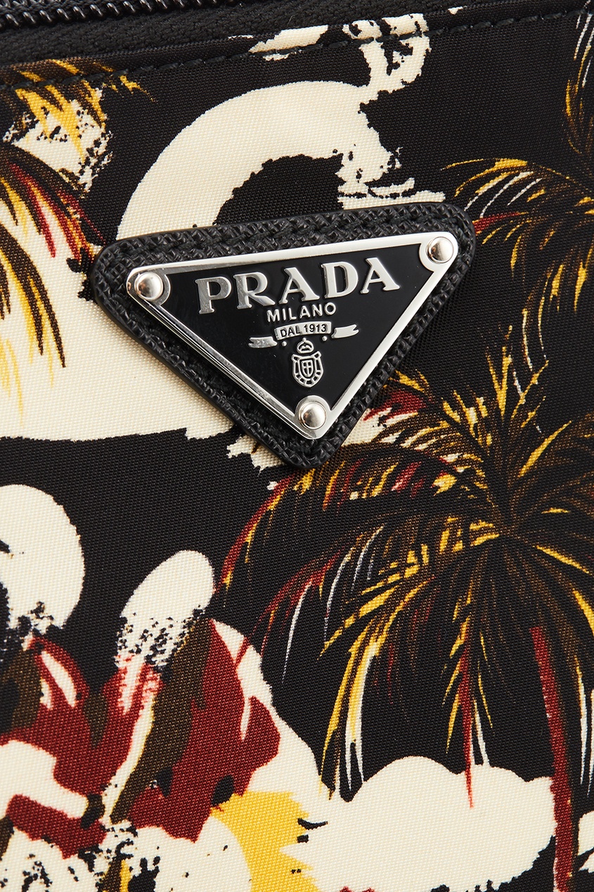 фото Косметичка с тропическим принтом Prada