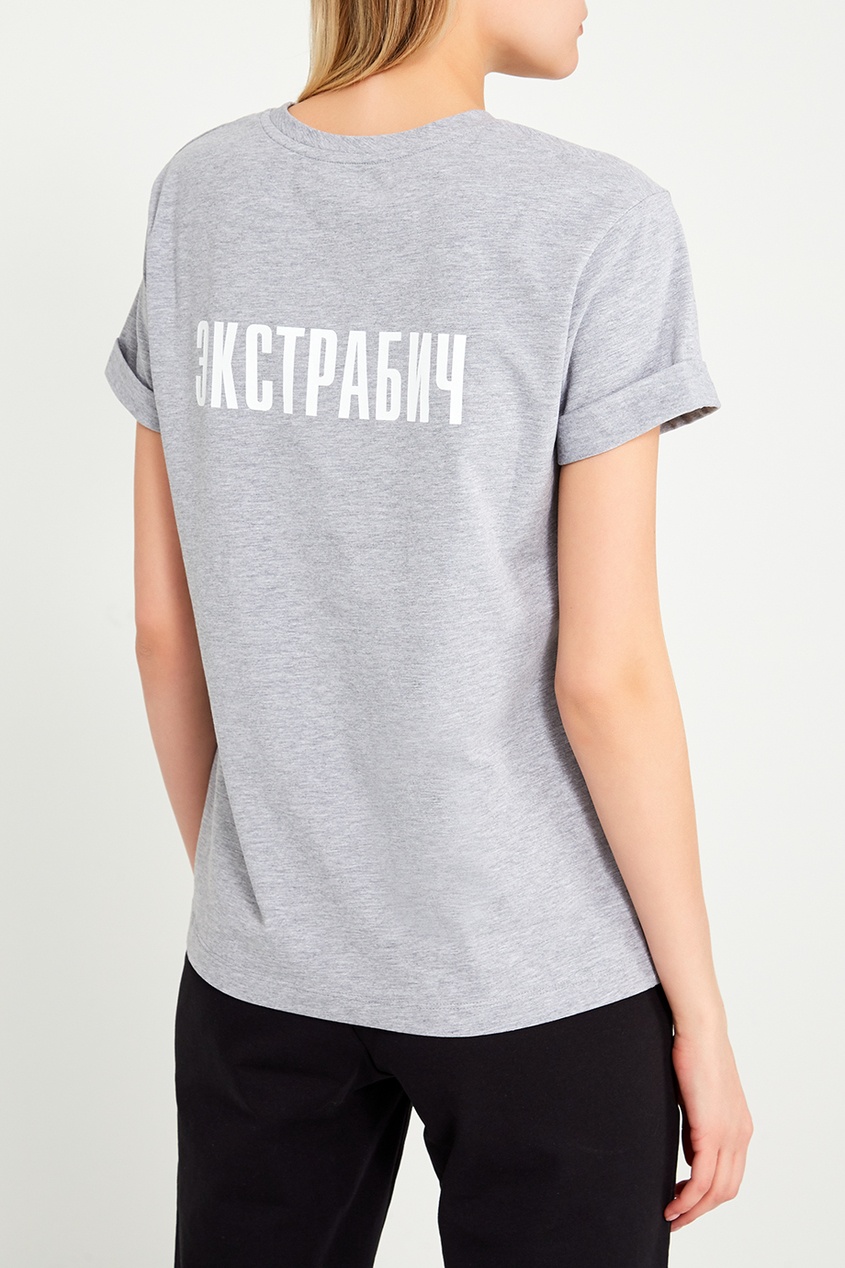 фото Серая меланжевая футболка terekhov girl