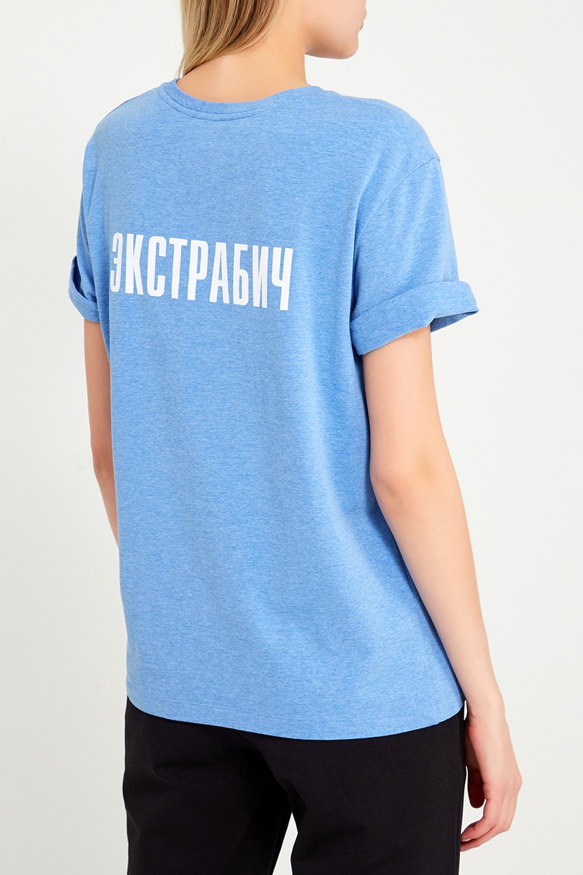 фото Голубая меланжевая футболка terekhov girl