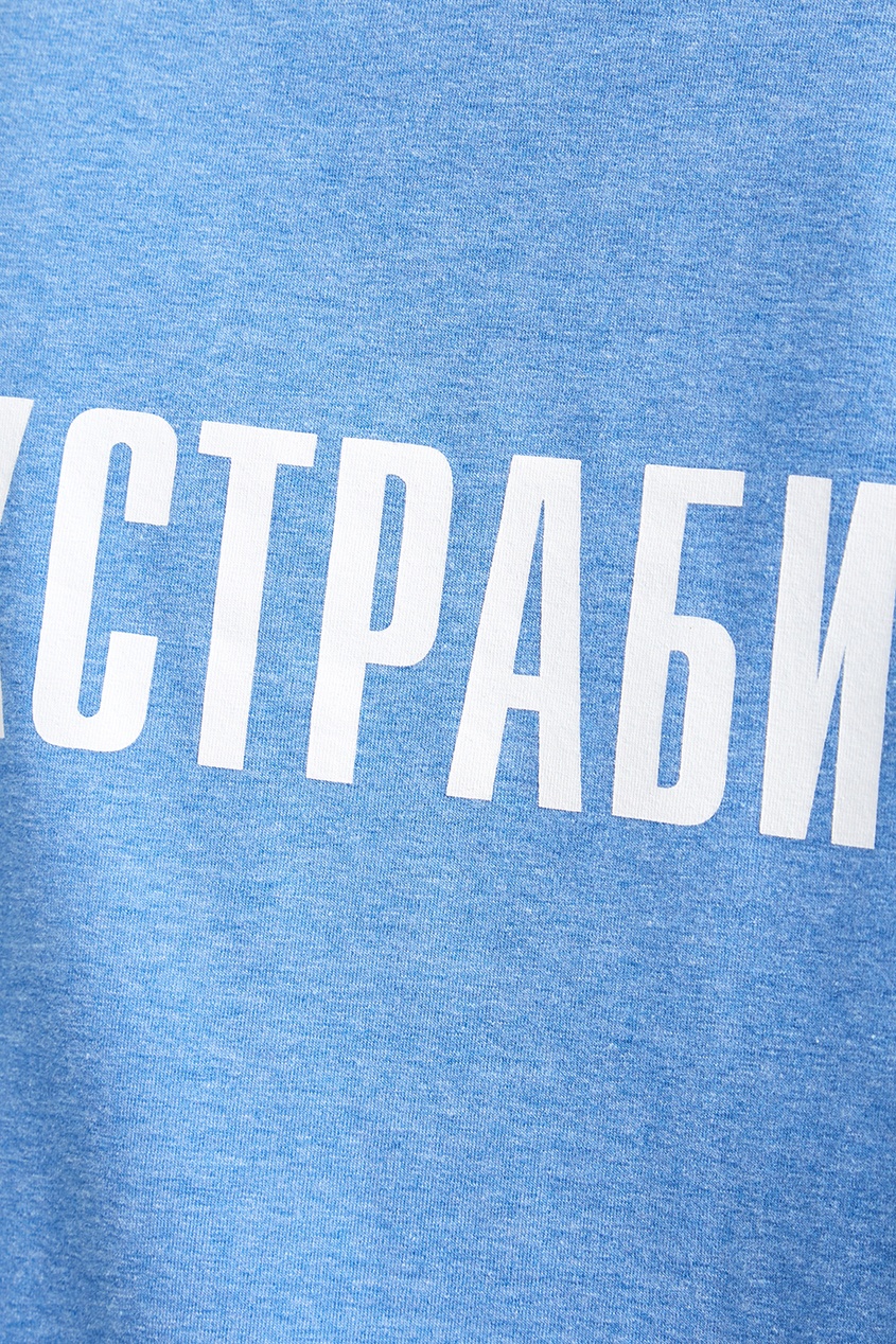 фото Голубая меланжевая футболка terekhov girl