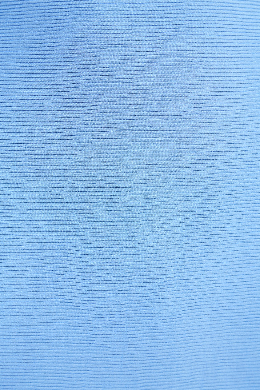 фото Голубое платье с отделкой бусинами sandro