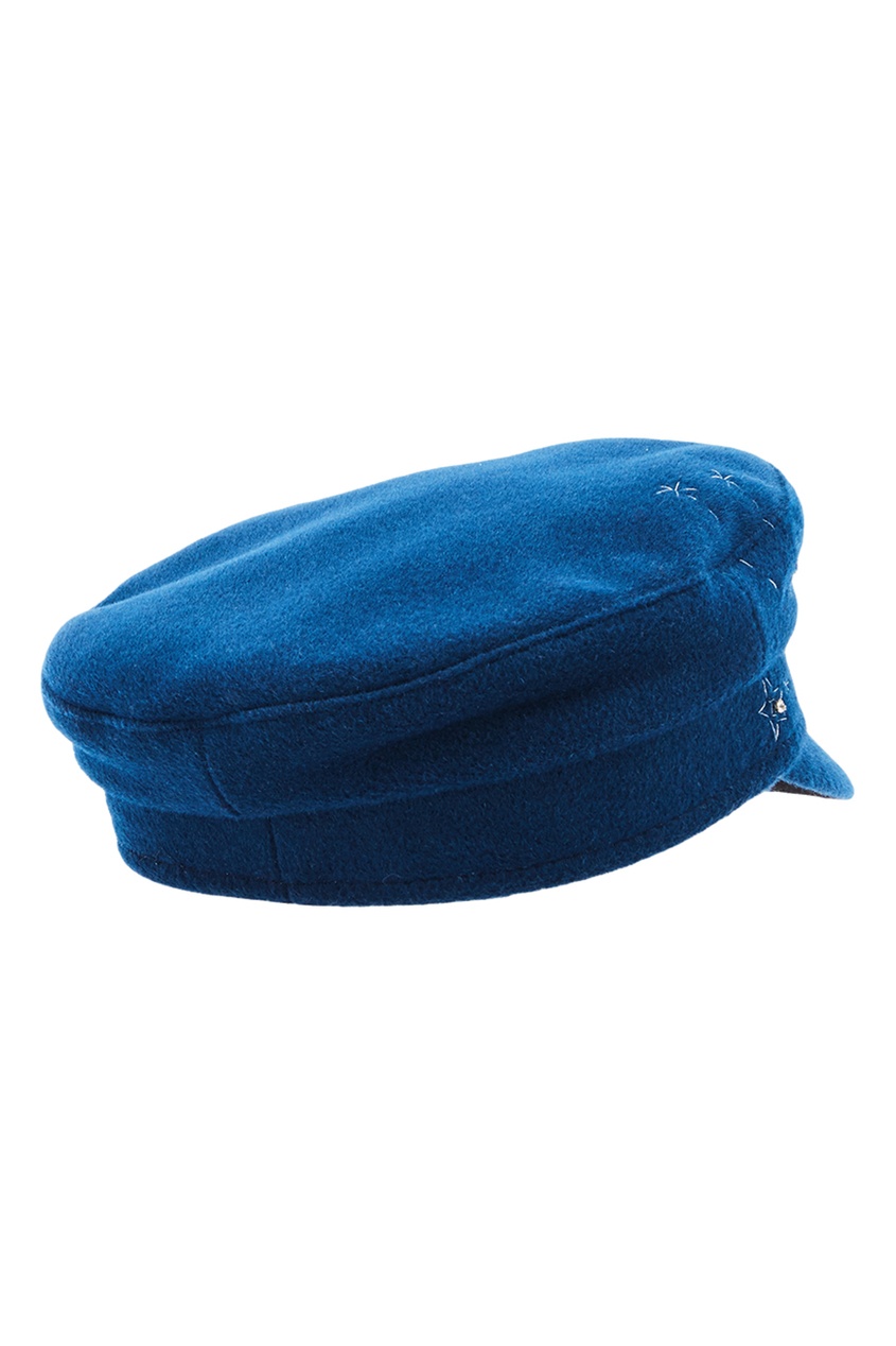 фото Синяя шерстяная кепка с вышивкой Ruslan baginskiy