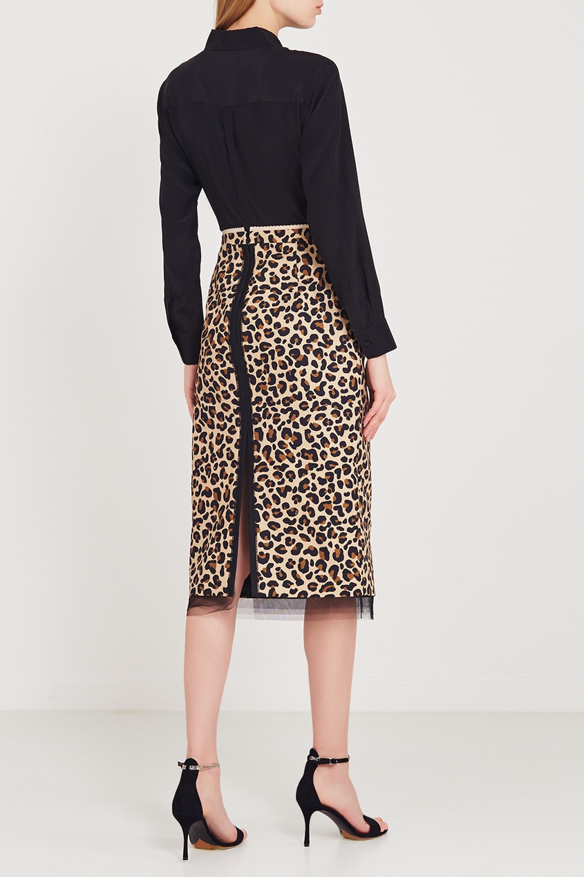 фото Хлопковая юбка с леопардовым принтом no.21
