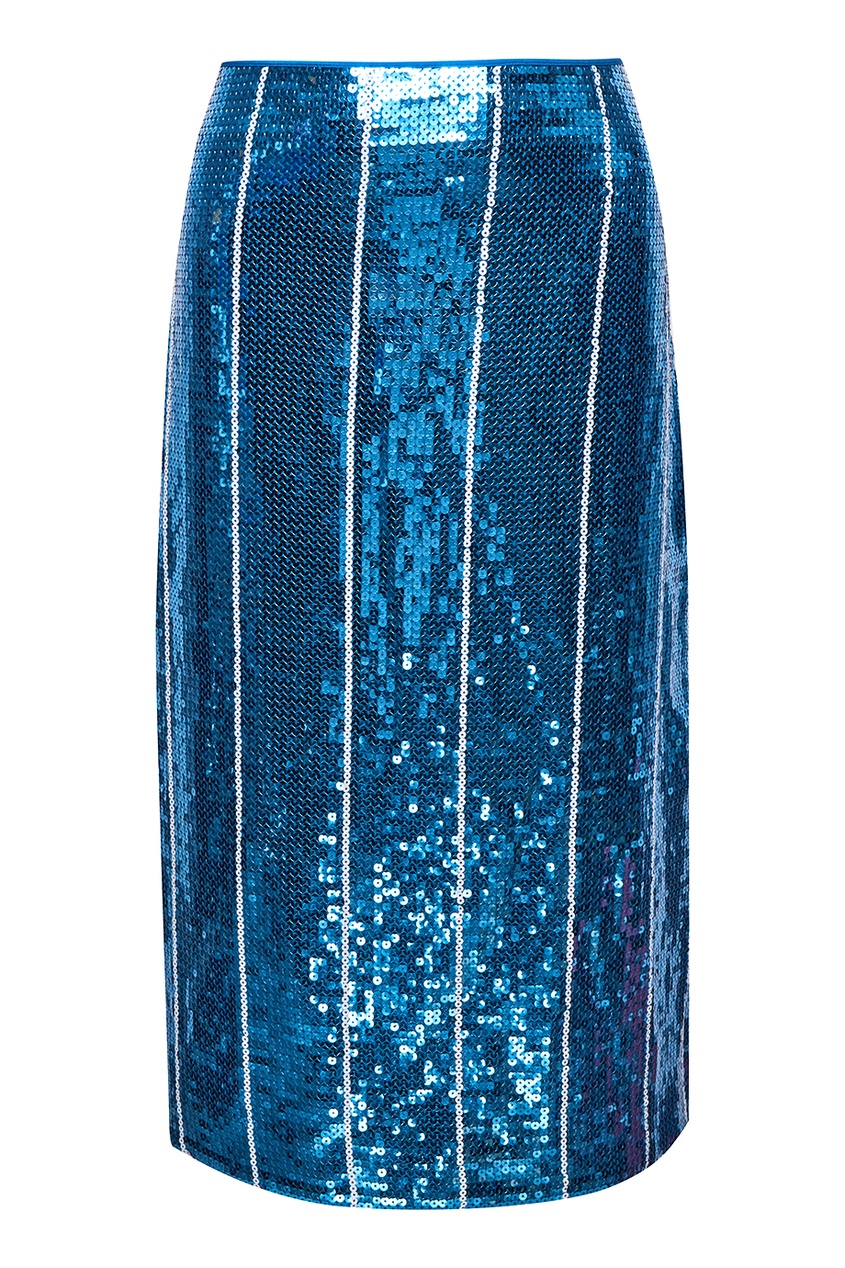 фото Голубая юбка с пайетками victoria beckham