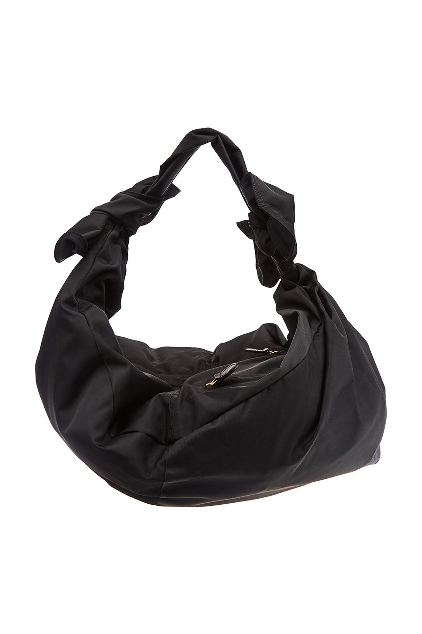 фото Черная текстильная сумка-хобо simone rocha