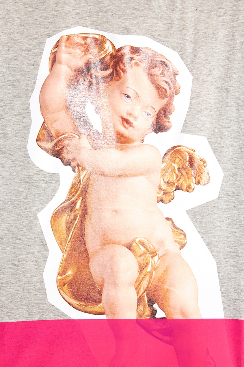 фото Серая футболка с ангелом golden goose deluxe brand