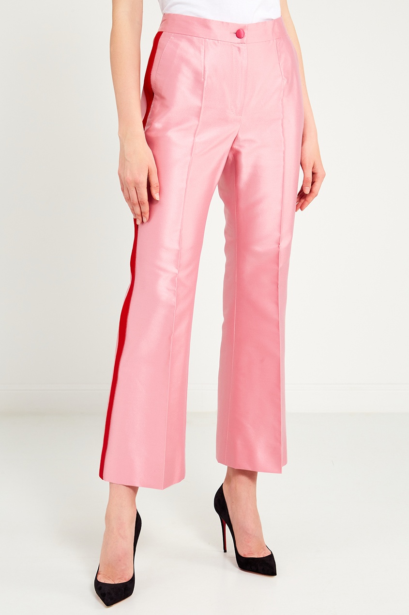 фото Розовые брюки с лампасами dolce&gabbana
