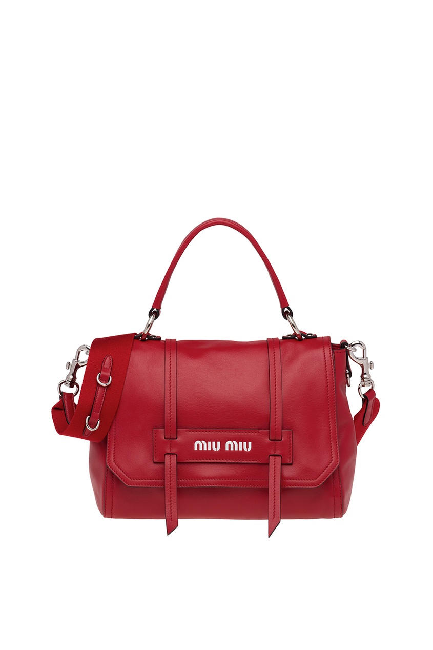 фото Красная сумка с плечевым ремнем grace luxe miu miu