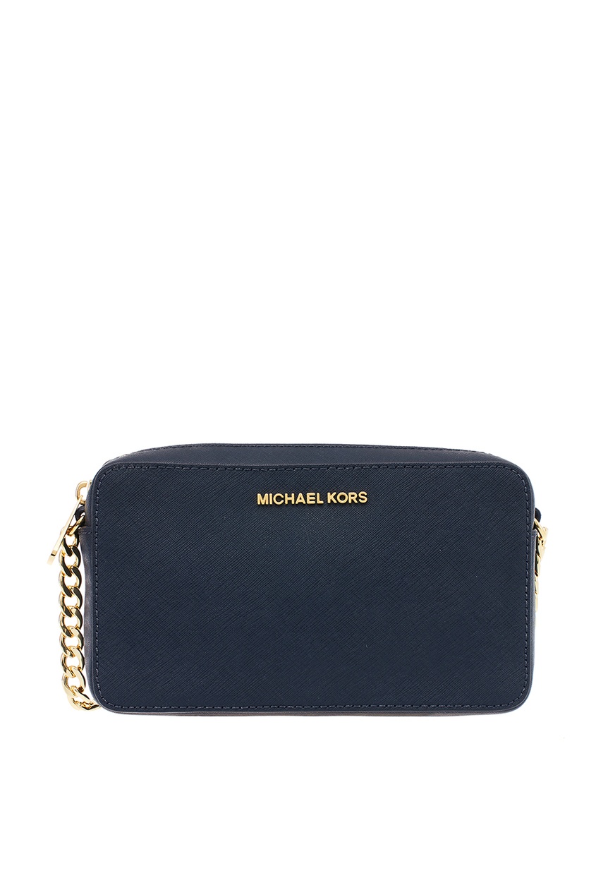 фото Синяя сумка из кожи crossbodies michael michael kors