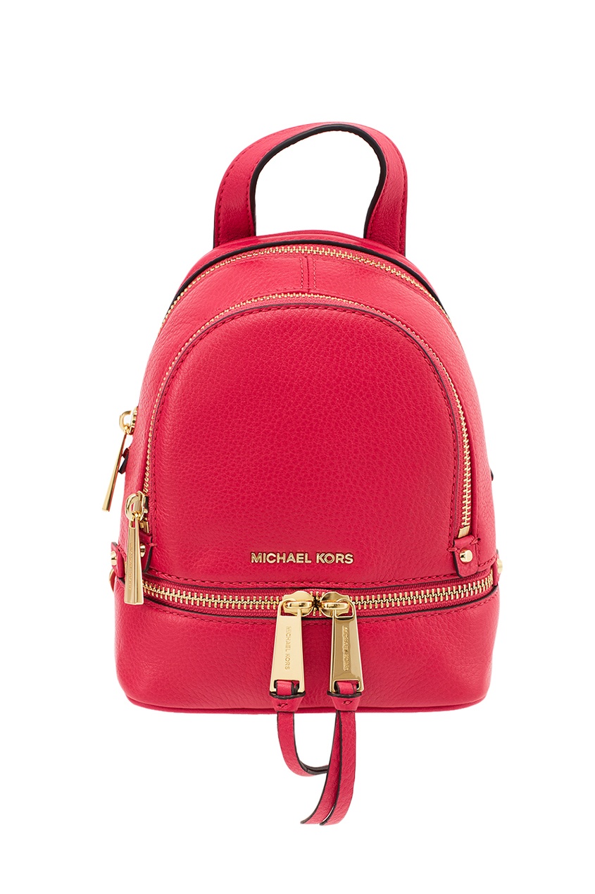 фото Малиновый рюкзак rhea zip michael michael kors