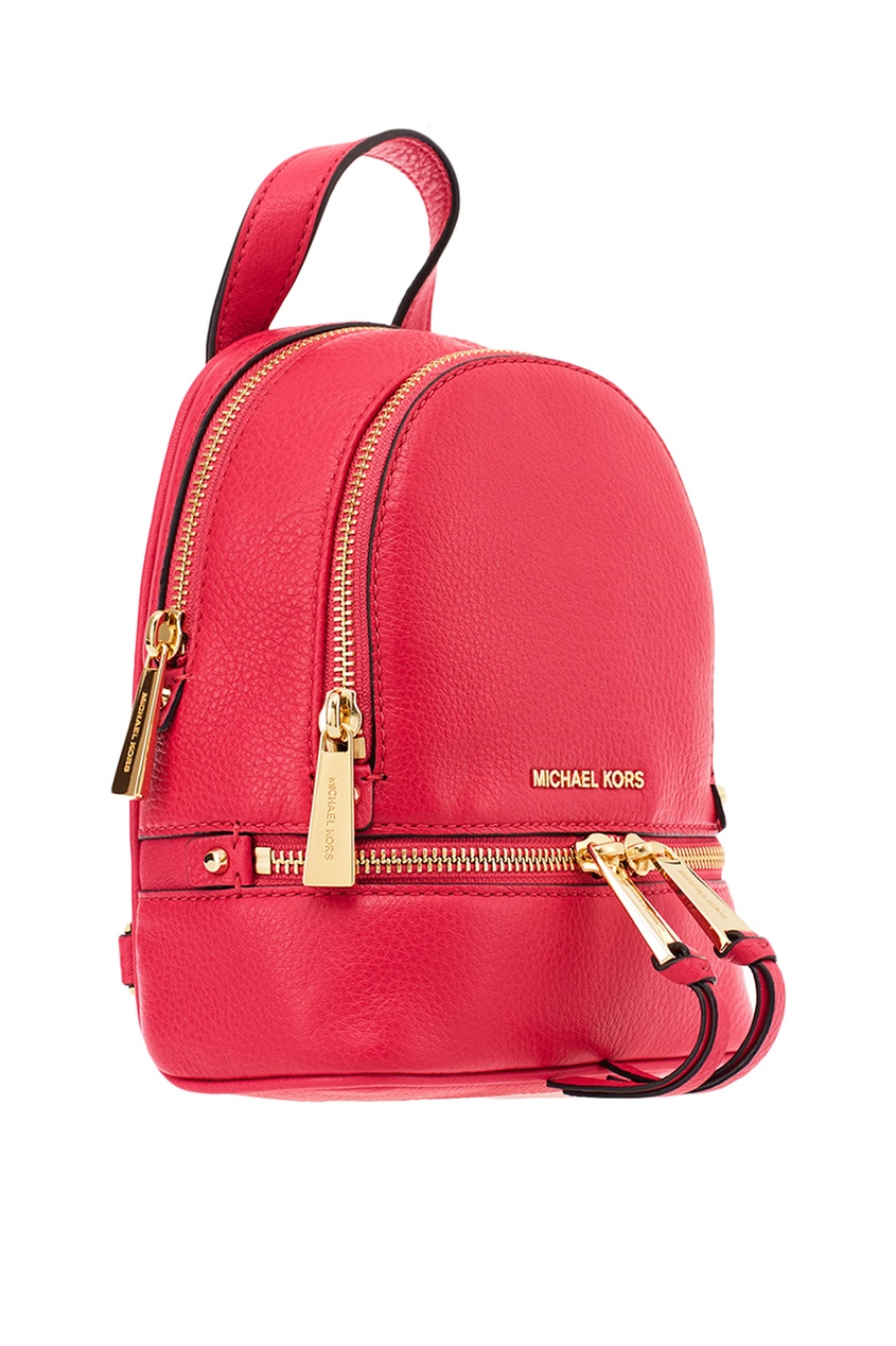 фото Малиновый рюкзак Rhea Zip Michael michael kors