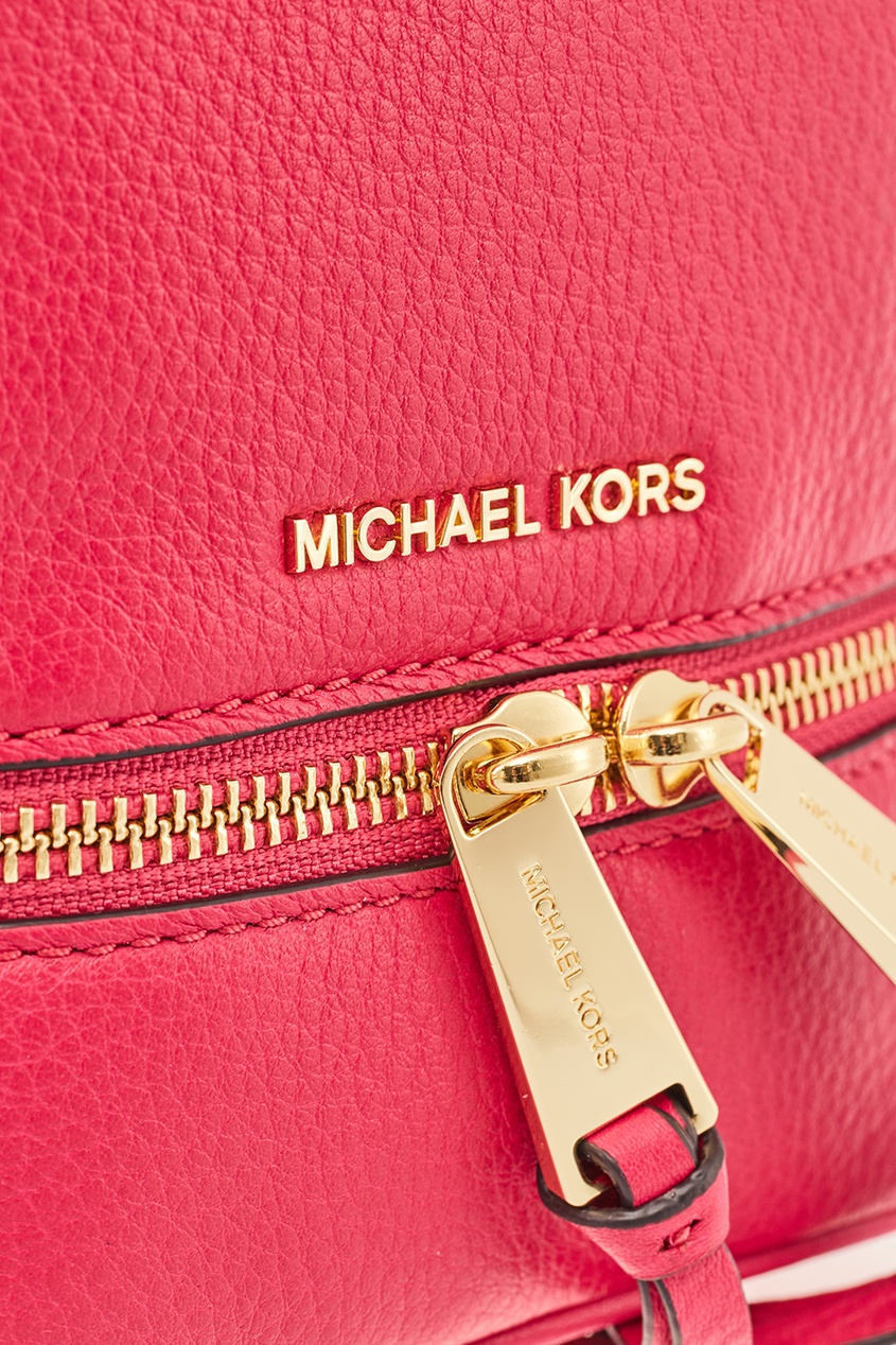 фото Малиновый рюкзак Rhea Zip Michael michael kors