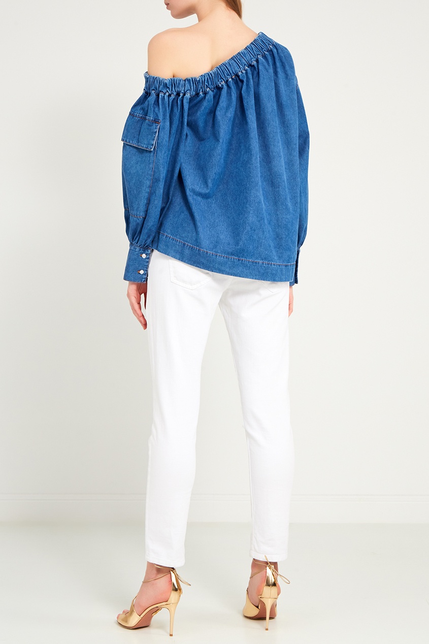 фото Голубая джинсовая блузка Msgm