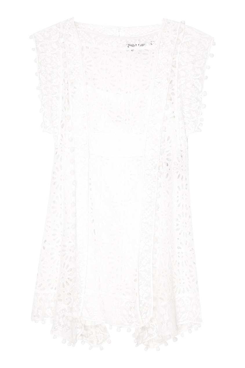 фото Белое платье-мини из хлопка isabel marant